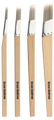 Great Andrew Trim Paint Brushes Set of 4, 0.25 0.5 0.7 1
