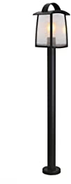 LUTEC Wegeleuchte Kelsey,1 flammige (E27) Sockelleuchte, Außenleuchte aus Aluminium in Anthrazit,Wegelampe,Standlampe