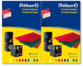 Pelikan 137943 - Transparentpapier, 10 Blatt (2, Transparentpapier | farbig)