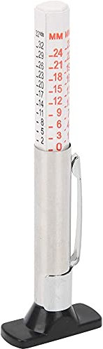 JJJ Calibro di profondità del battistrada in Acciaio Inox e misuratore di profondità del Pneumatico ABS, per Tutti i Tipi di Pneumatici per Veicoli (Color : Monochrome)