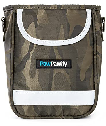 PawPawify Leckerlibeutel für Hundetraining - Leckerlibeutel für das Hundetraining mit integriertem Kotbeutelhalter - Taillen-Hundetrainingstasche mit Reflexstreifen - Bauchtasche für Hundetraining