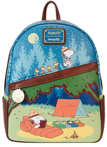 Loungefly Peanuts Beagle Scouts 50th Anniversary Damen Schultertasche mit Doppelriemen, Mehrfarbig/Meereswellen (Ocean Tides), Einheitsgröße, Classic