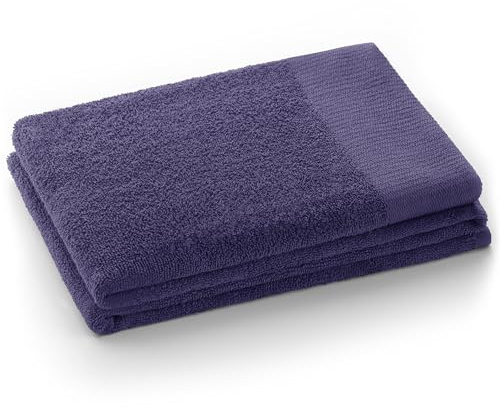 AmeliaHome Asciugamano ospite viola 30 x 50 cm 100% cotone qualità assorbente Amari
