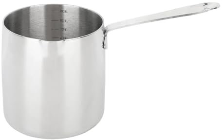 Mjölkkruka mjölkkastrull rostfritt stål mjölkkastrull 900 ml kaffekanna med långt handtag för hemmakök för kokande mjölk