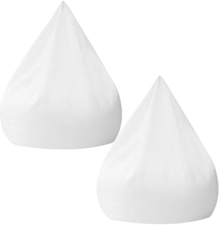 MOLUCKFU 2 pezzi Fodera Interna per Pouf Sacco Tessuto Traspirante e Resistente Rivestimento Sostitutivo per Poltrona Bean Bag Interno Senza Imbottitura per Casa Ufficio e Esterni