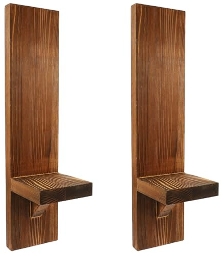 ELAYARD Candelabro de Madera para Pared Candelabros de Madera Decorativos para Velas de Té para Pasillo Sala de Estar Iluminación Ambiente