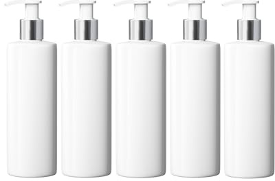 Mrs Hinch Customisable DIY Refillable Silver/White Lotion Pump - 500ml PET Plastic Bottle