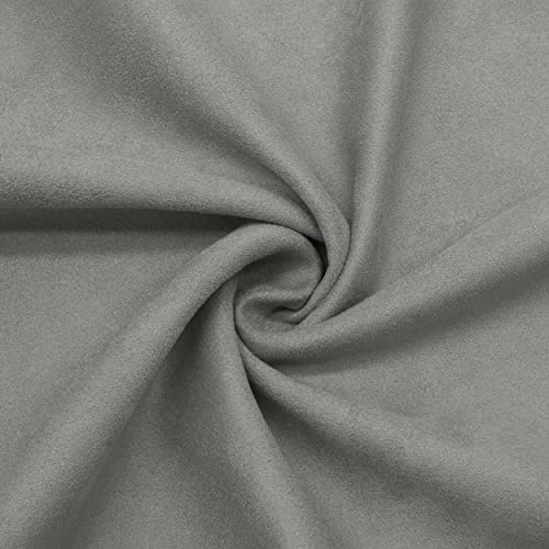 DESHOME Teknofibra 5 metri - Tessuto al Metro in Microfibra Antimacchia scamosciato stoffa per divani, cuscini, tappezzeria (Grigio polvere)