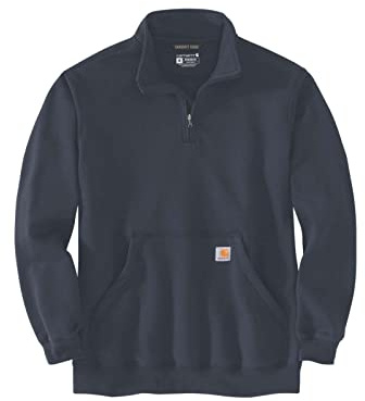 Carhartt Herren Loose Fit Midweight Quarter Zip Mock Neck Sweatshirt, New Navy, M EU