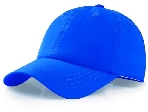Cappellino da baseball impermeabile da uomo berretto da golf antivento cappello da tennis regolabile per uomo donna sport di allenamento all'aperto, Klein Blu, taglia unica