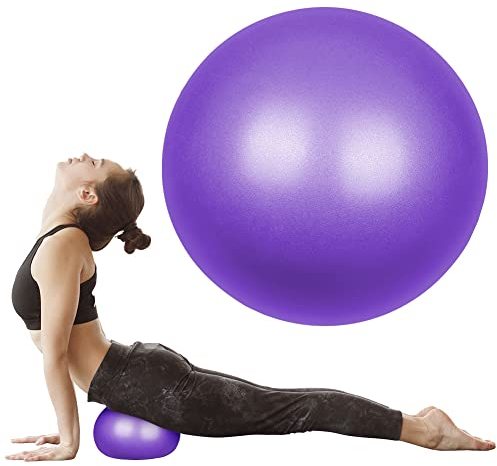 flintronic Gymnastikball Kleiner Pilates-Ball, 25cm Soft Yoga Ball, mit aufblasbarem Strohhalm, Anti-Burst-Übungsball für Yoga, Pilates, Balance, Physiotherapie, Stretching und Core-Fitness