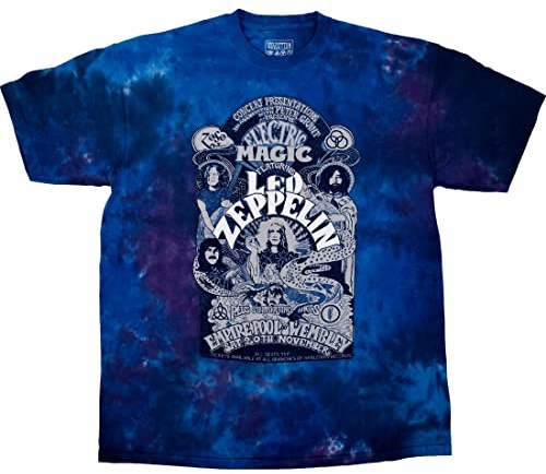 Liquid Blue Men's Led Zeppelin Wembley 71 Electric Magic Empire Pool T-Shirt (Pack of 1)
