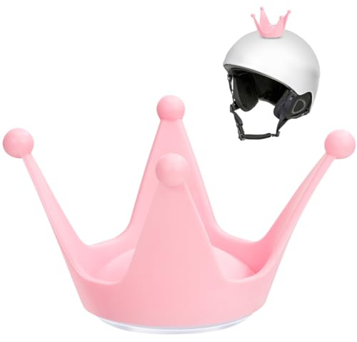 Funny Helmet Ornament for Motorbike, Silicone Helmet Suction Cup DIY Decoration Hard Hat Decorative Accessories for Ski Motor Motorcycle Bike 3D Sucker Sticker (Pink)