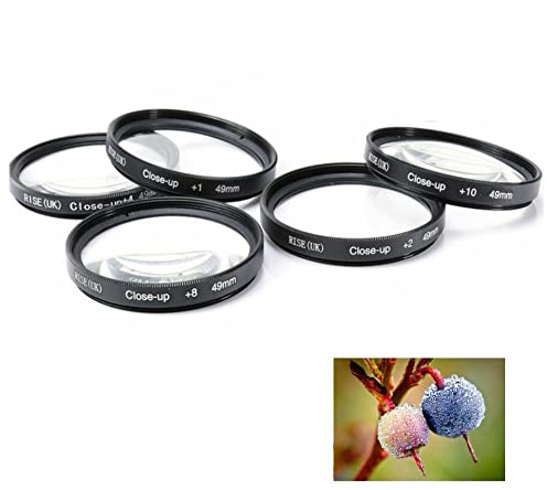 Filtre macro pour objectif d'appareil photo 46 mm + 1 +2 +4 +8 +10 dioptries close-up pour appareil photo Panasonic Lumix DMC G7 avec objectif Lumix G Vario 14-42 mm