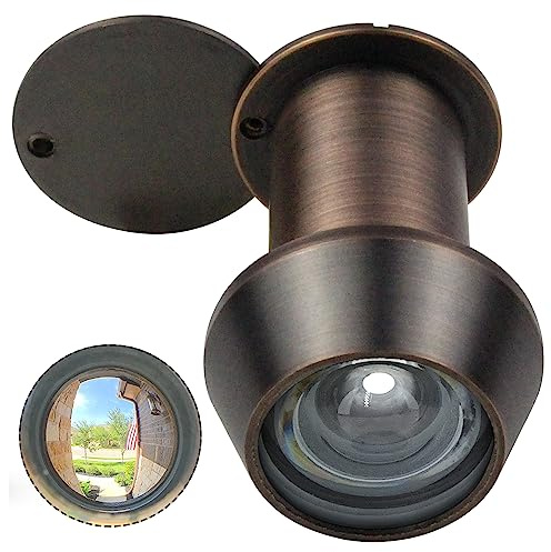 Earl Diamond - Peep Holes for Door, Solid Brass 220-Degree Door Viewer Peephole with Heavy Duty Rotating Privacy Cover for 1-3/8 to 2-23/64 Doors for Home Office Hotel, Hole 22 ORB