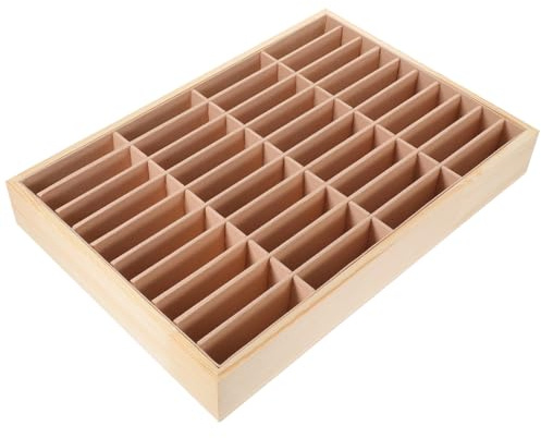 PRETYZOOM Boîte de Rangement pour 40 Téléphones Portables, Casier en Bois avec Doublure Douce Anti-Rayures, Idéal pour Salle de Classe, Bureau et Réunion