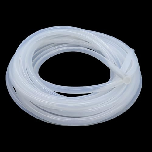iMeistek Silikonrör 7 mm ID x 10 mm OD 6 meter, flexibel slang av livsmedelskvalitet, silikonrör, vattenluftsrör, transparent