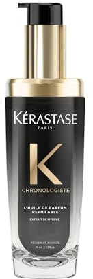 Kérastase, Chronologiste, Olio Profumato Sublimatore, Confezione Ricaricabile, Per Capelli Normali, Fragranza Delicata, Capelli Rivitalizzati e Nutriti, Con Estratto di Mirra, L'Huile de Parfum, 75 ml