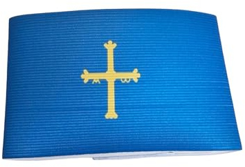 Armringar fotboll kapten flagga fotboll kapten armband, elastiska fotbollskapten armband justerbara (2, asturien, 8 x 30 cm)