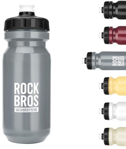 ROCKBROS Sportflaska, 600 ml, vattenflaska för cykling, BPA-fri, läckagesäker, lämplig för cykel, camping, gym, vandring