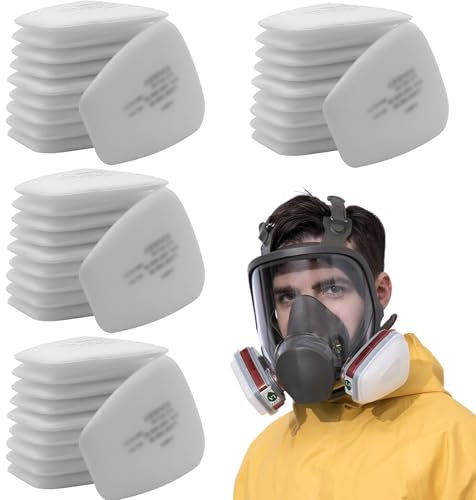Lot de 40 masques respiratoires filtrants de 3 m, filtre d'insertion 5N11 CN, filtre de 3 m pour masque respiratoire, ouate filtrante 5N11CN, filtre en coton, pour 6000, 6100, 6200, 6800, 7501, 7502,