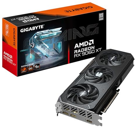 Gigabyte Radeon RX 9060 XT Gaming OC 8G Grafikkarte - 8GB GDDR6, 128bit, PCI-E 5.0, 3320 MHz Kerntakt, 2 x DisplayPort, 1 x HDMI, GV-R9060XTGAMING OC-8GD