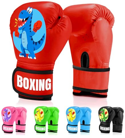 Guantoni da boxe per ragazzi e ragazze, guanti da allenamento per boxe per bambini dai 3 ai 9 anni, guanti da allenamento per sparring, kickboxing, Muay Thai, MMA
