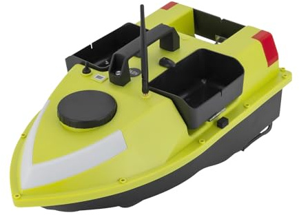 Jerool Bateau d'appât GPS de 600 m avec détecteur de poissons LCD et feu de position, deux batteries de 5200 mAh et deux moteurs 390, capacité de charge de 2 kg, kit d'accessoires et kit d'appâts