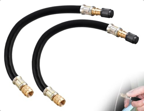 AOYEGIC 2 Pezzi Prolunghe per valvole, Prolunghe Flessibili in Gomma per valvole Pneumatici, Adattatori per Pneumatici, utilizzati per Auto, Moto, Biciclette e Camper