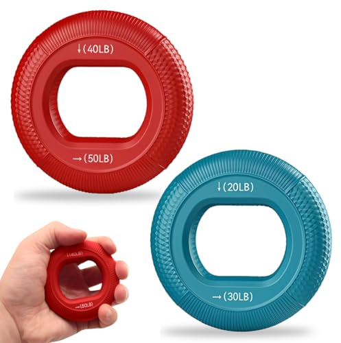 2 Pièces Renfort De Préhension De La Main, Hand Grip, Anneaux De Préhension,Musculation Doigts, Doigt Civière Préhension Résistance Musculation Main, Combinaison De Base, Force De Préhension 20-50 Lb