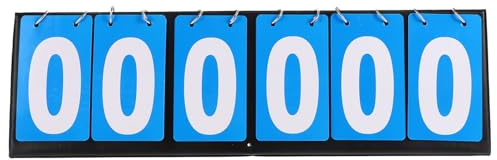 UPKOCH Tableau de Score Portable pour Tennis de Table 6 Chiffres Bleu Compteur Multifonction pour Basketball Badminton et Jeux de Balle Marqueur à Bascule Facile à Utiliser
