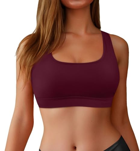 Generico Bikini - Bikini Piscina Donna Reggiseno Sportivo da Bagno con Schiena Scoperta da Donna Bikini con Collo Alto Costume da Bagno Nero da Allenamento Top Imbottiti (Purple S)