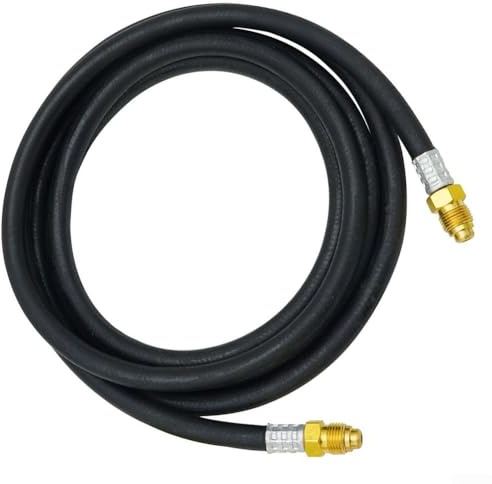 Tubo di erogazione di gas inerte in gomma con raccordi a crimpare tipo 5/8 UNF 18RH per regolatori argon e apparecchiature TIG (6 m)