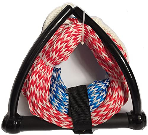 NIDUNO 1 stück Wasserski Seil, Wakeboard-Knieboard-Seil Wasser-Ski-Leine Griff-Strang-Webart Wakeurf-Boarding-Seil 1600lbs 750-900 Zoll (Farbe : Rot)