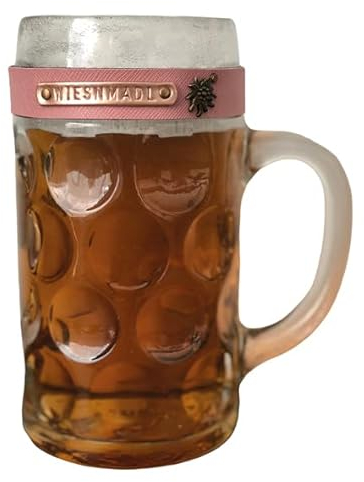 Nessis Manufactur Maßkrugband mit Name und Symbol personalisiert - Bierkrugmarkierer Biergkrugband Oktoberfest Firmenwiesn Gadget Wiesn (Altrosa)