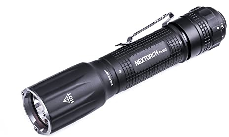 NEXTORCH TA30C Tactical LED Taschenlampe, 1600 Lumen, Kopf mit Nano- Keramik Glasbrecher, Stroboskopfunktion