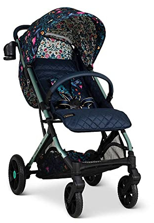 Cosatto Woosh Trailvagn, födelse – 25 kg, multiterrängfjädring, kompakt fristående vikning, UPD100+ huva, gratis regnskydd (Wildling Paloma Faith samarbete)
