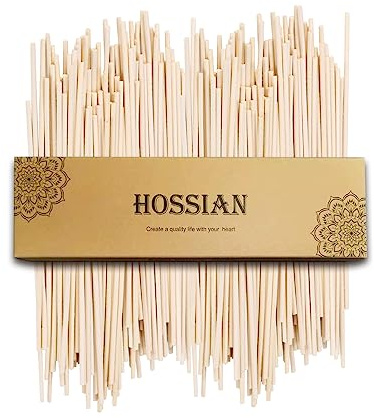 HOSSIAN 50PCS Reed Diffuser Sticks-7.87inch Natural Rattan Diffuser Reeds-Primary Color Reed Diffuser Refill