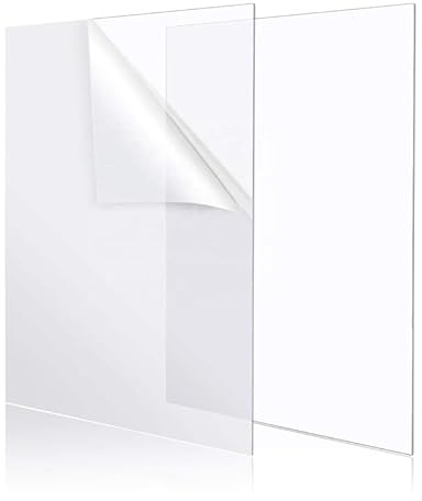 Alison Kingsgate Clear Acrylic Sheet 50x70cm - 1.2mm Transparent Sheets for Picture Frame 50 x 70 CM (19.7 x 27.6) Acrylic Perspex Replacement Sheet, Display Projects, Painting