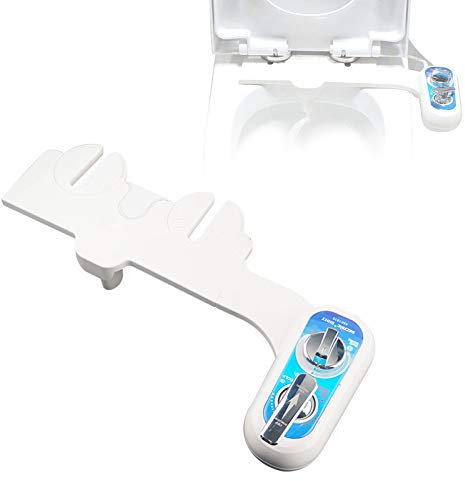 Hot&Cold Fresh Water Spray Bidet - Left Hand Toilet Seat Attachment With Self-Cleaning Nozzles, Water Pressure Control - Non Electric Bidet For A Luxurious, Hygienic Bathroom