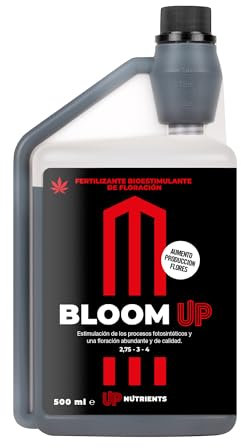 UP NUTRIENTS Bio-stimulant de Floraison BLOOM UP 500 ml - Engrais Récoltes, Fleurs et Têtes - NPK 2,75-3-4 - Stimulation de la Photosynthèse - Fleurs Abondantes et de Qualité