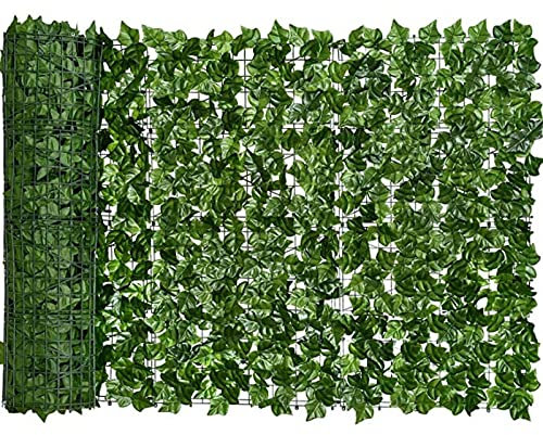 Panneaux de clôture de jardin en feuilles artificielles – Treillage d'intimité intérieur/extérieur pour balcon, protection contre les chutes, faible entretien, pas d'arrosage ou d'élagage nécessaire