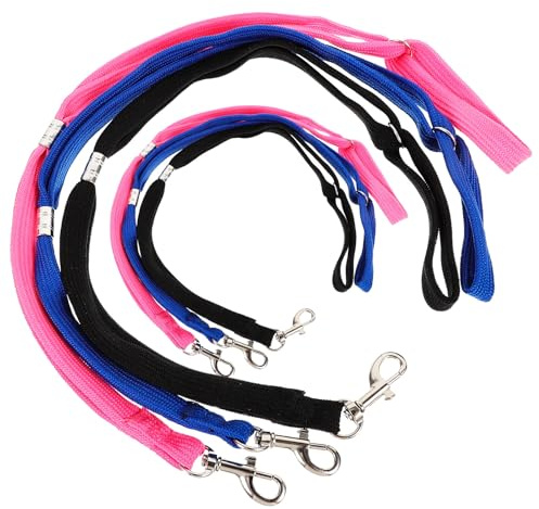 OHPHCALL Cinghia per Toelettatura Cani Regolabile in Nylon 6 Pezzi Cappio Scorrevole per Bagno Animali Domestici Accessorio Professionale per Tavolo Toelettatura Cane Colori Blu Nero e