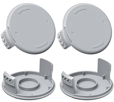 4 stycken spollock, grästrimmer-spollock, kompatibel med Ryobi One+ 18 V, 24 V och 40 V sladdlös gräsklippare, ersättningspolskydd kan ersätta prototyp spolskydd