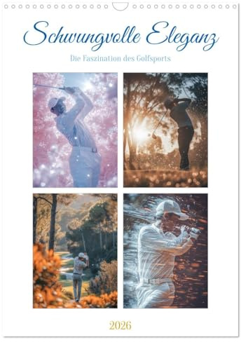 Schwungvolle Eleganz - Die Faszination des Golfsports (Wandkalender 2026 DIN A3 hoch), CALVENDO Monatskalender: Die Welt des Golfsports ist eine ... Weiterentwicklung. (CALVENDO Sport)