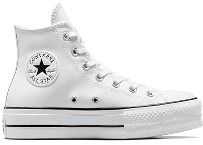 Converse Chuck Taylor All Star Lift Clean, Women’s Hi-Top Trainers, White (White/Black/White 102), 9 UK (42.5 EU)