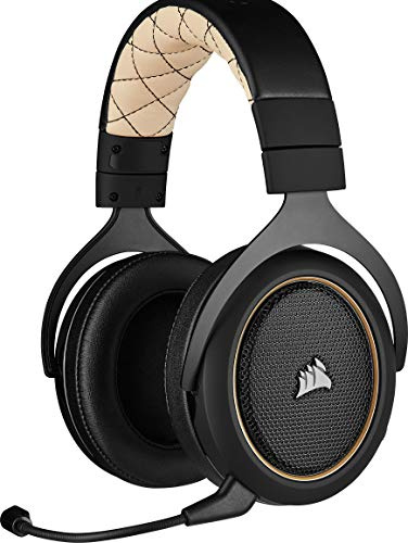 Corsair HS70 PRO Wireless Cuffie Gaming con Microfono, Audio 7.1 Surround, Wireless 2,4GHz a Bassa Latenza, 12 metri di Portata, Cancellazione del Rumore Microfono con PC, PS4 Compatibilità, Cream