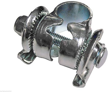 Collier en acier chromé pour toutes les selles avec tubes de montage. Fabriqué en Italie