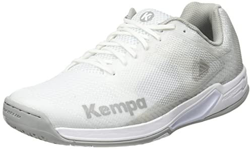 Kempa Damen Wing 2.0 Handballschuhe, Weiß Cool Grau, 43 EU