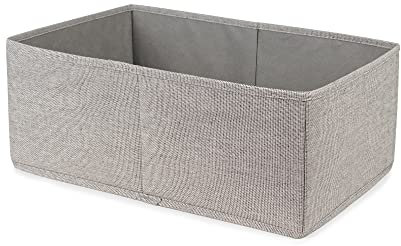 Compactor - Boîte de rangement en tissu Oxford gris taille M 42 x 26 x H.16.5 cm